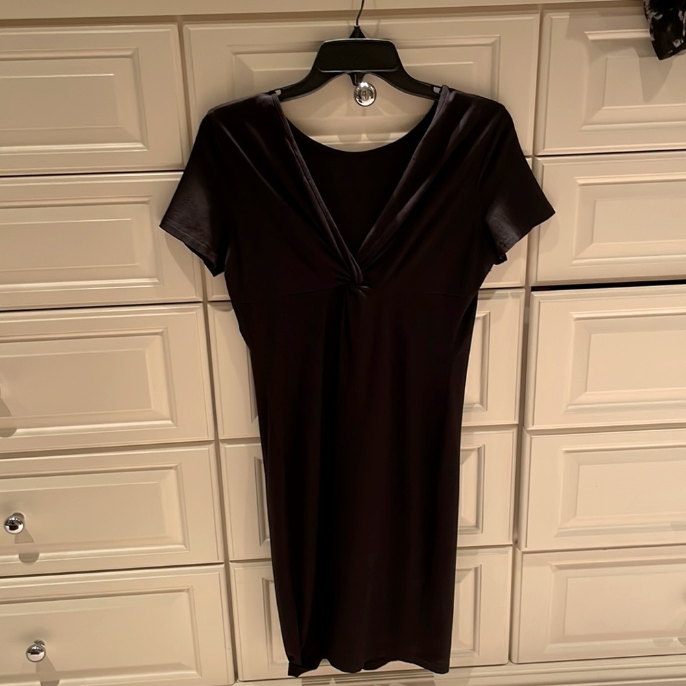 Theory Black Cotton dress
